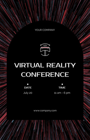 Virtual Reality Conference on Dark Pattern Invitation 5.5x8.5in Modelo de Design