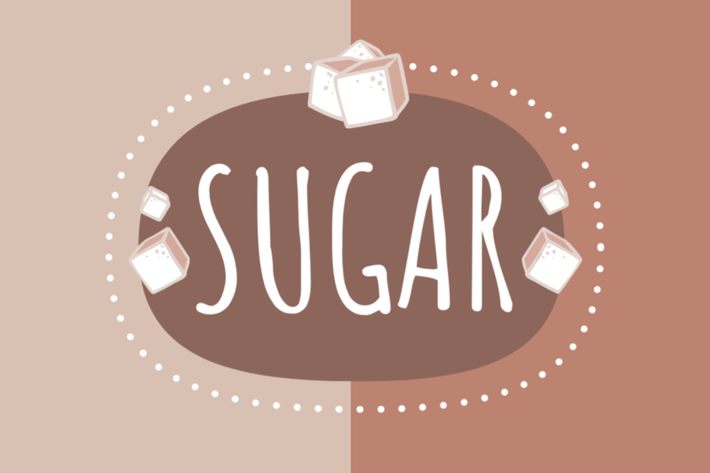 Sugar brand promotion Label Šablona návrhu