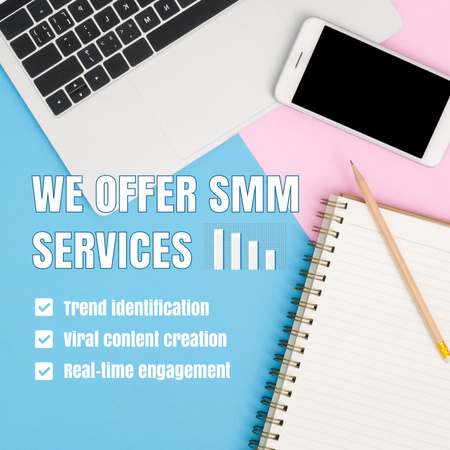 Innovatív SMM szolgáltatások az ügynökségi ajánlatból Animated Post tervezősablon