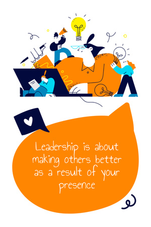 Modèle de visuel Citation d'entreprise sur le leadership et l'inspiration - Pinterest