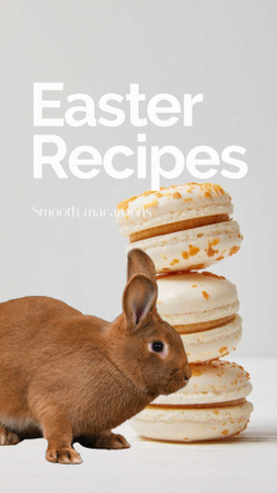 Easter Recipes with cookies and Bunny Instagram Video Story tervezősablon