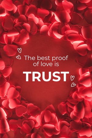 Motivational Phrase About Love With Trusting Pinterest Design Template
