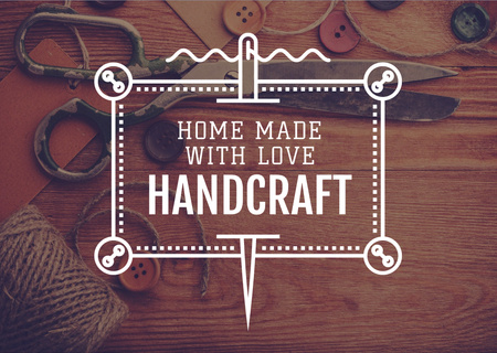 Handcrafted Goods Store Ad Postcard Design Template
