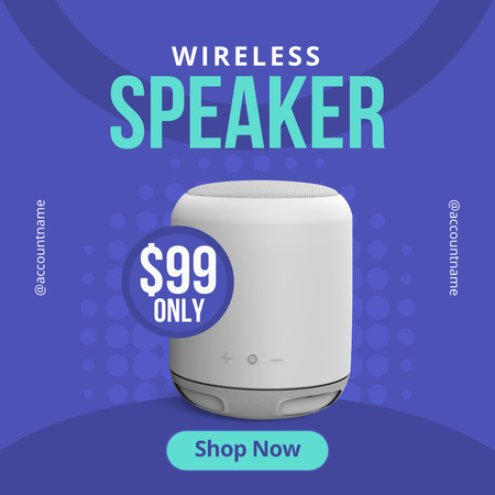 Platilla de diseño Best Price Offer for Bluetooth Speaker Instagram