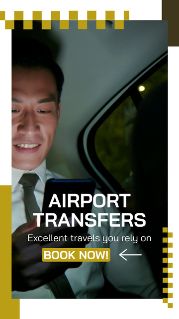 Airport Transfers Service Offer TikTok Video Šablona návrhu