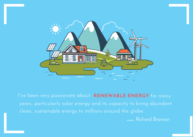 Renewable energy Concept Card Šablona návrhu
