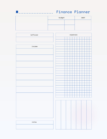 Platilla de diseño Simple Financial Plan Notepad 8.5x11in