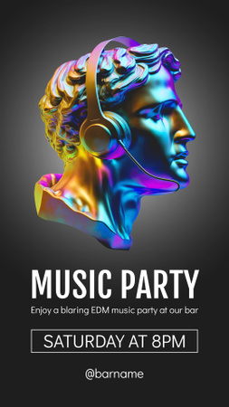 Exhilarating Music Party Announcement On Saturday Instagram Story Design Template
