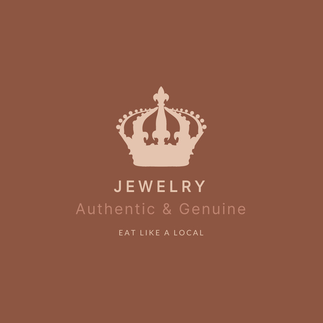 Jewelry Store Emblem with Crown Instagram tervezősablon