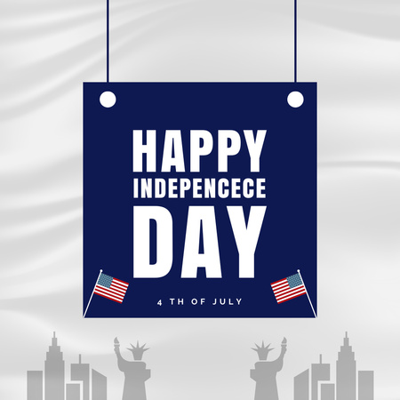 Plantilla de diseño de feliz dia de la independencia Instagram 