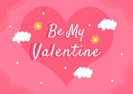 Platilla de diseño Cute Love Greetings Happy Valentine's Day Card