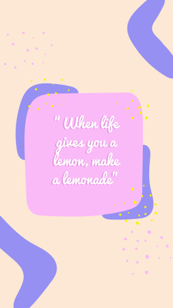 Szablon projektu Inspirational Quote on Bright Pattern Instagram Story