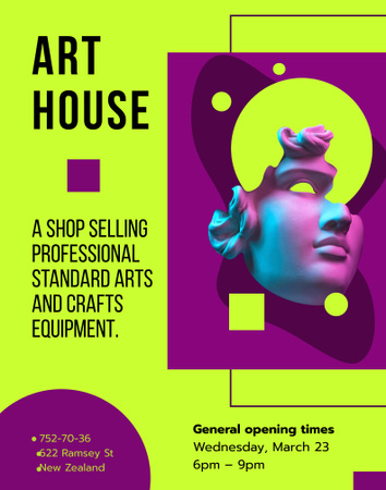 Arts and Crafts Equipment Offer Poster 22x28in Design Template