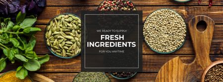 Plantilla de diseño de Fresh Food Ingredients Offer Facebook cover 