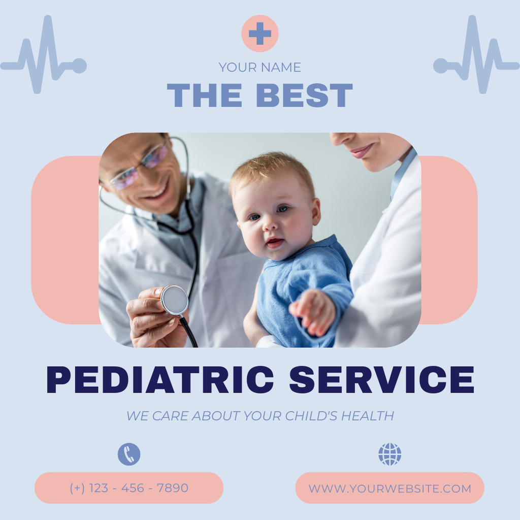 Offer of Best Pediatric Services Instagramデザインテンプレート