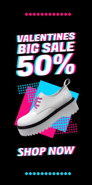 Ontwerpsjabloon van Graphic van Big Valentine's Day Shoe Sale