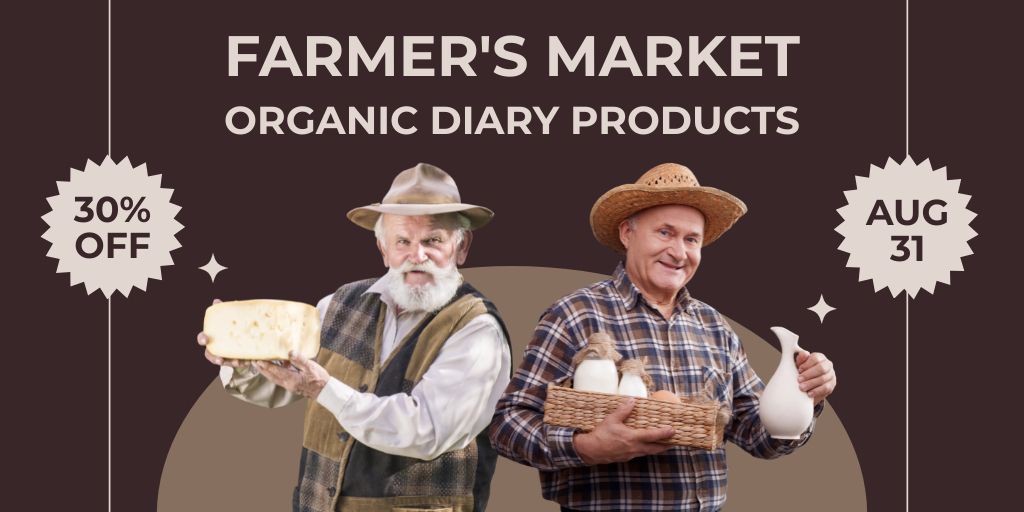 Designvorlage Organic Farm Dairy für Twitter