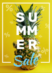 Summer Sale with Tropical Pineapple