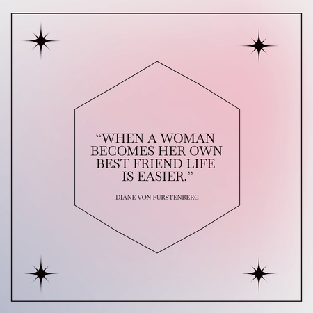 Designvorlage Strong Women Quotes für Instagram