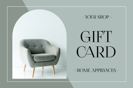 Home Furniture and Appliance Pastel Green Gift Certificate Modelo de Design
