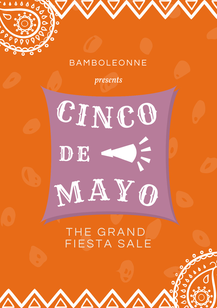 Ontwerpsjabloon van Poster van Cinco de Mayo Grand Sale Offer