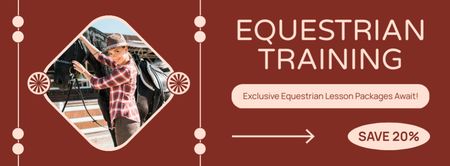 Equestrian Lesson Packages Savings Facebook cover Design Template