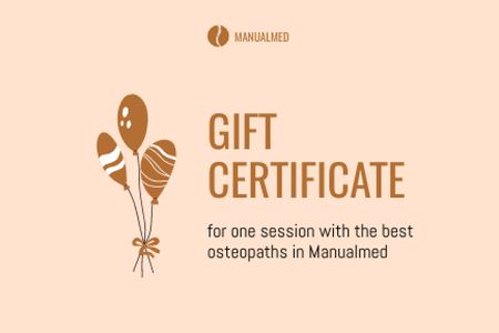 Designvorlage Osteopathic Manual Medicine Offer für Gift Certificate