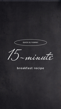 Short Breakfast Recipe Ad Instagram Video Story Design Template