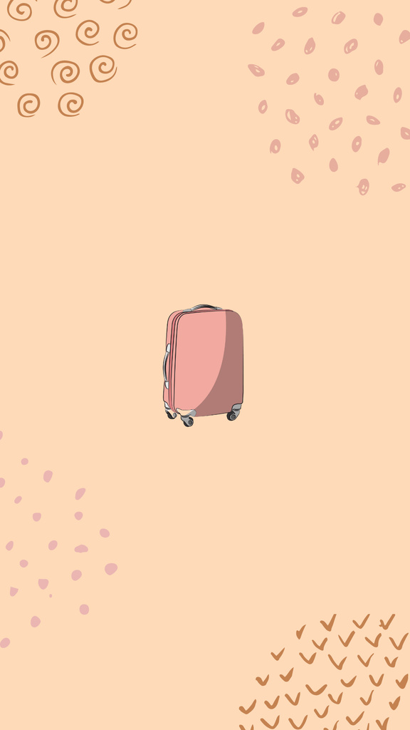 Illustration of Travel Suitcase Instagram Highlight Cover tervezősablon