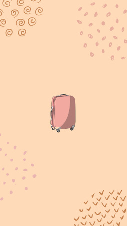 Illustration of Travel Suitcase Instagram Highlight Coverデザインテンプレート