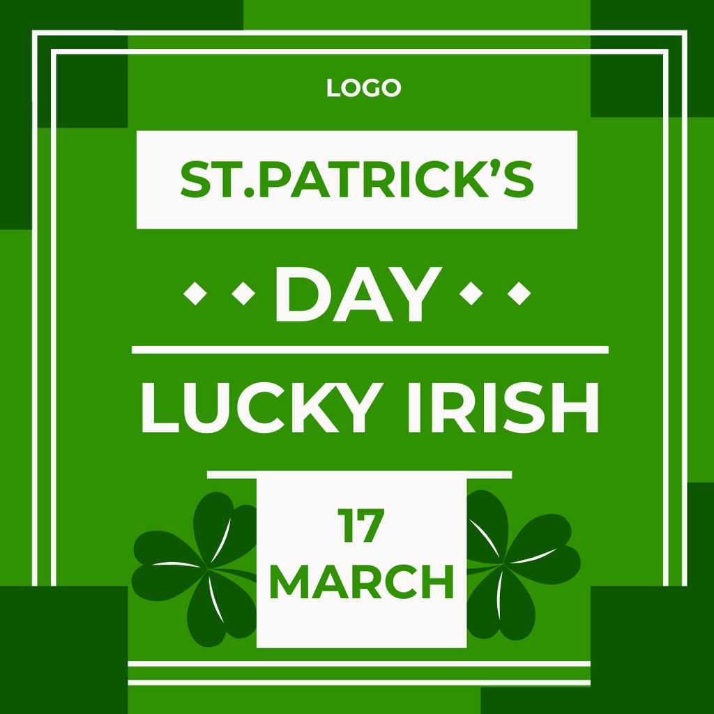 Designvorlage Lucky Irish Holiday für Instagram