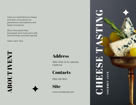 Cheese Tasting Event Announcement Brochure 8.5x11in Design Template