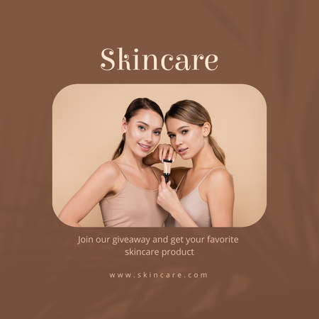 Modèle de visuel Cadeau de produits de soins de la peau pour femmes - Instagram
