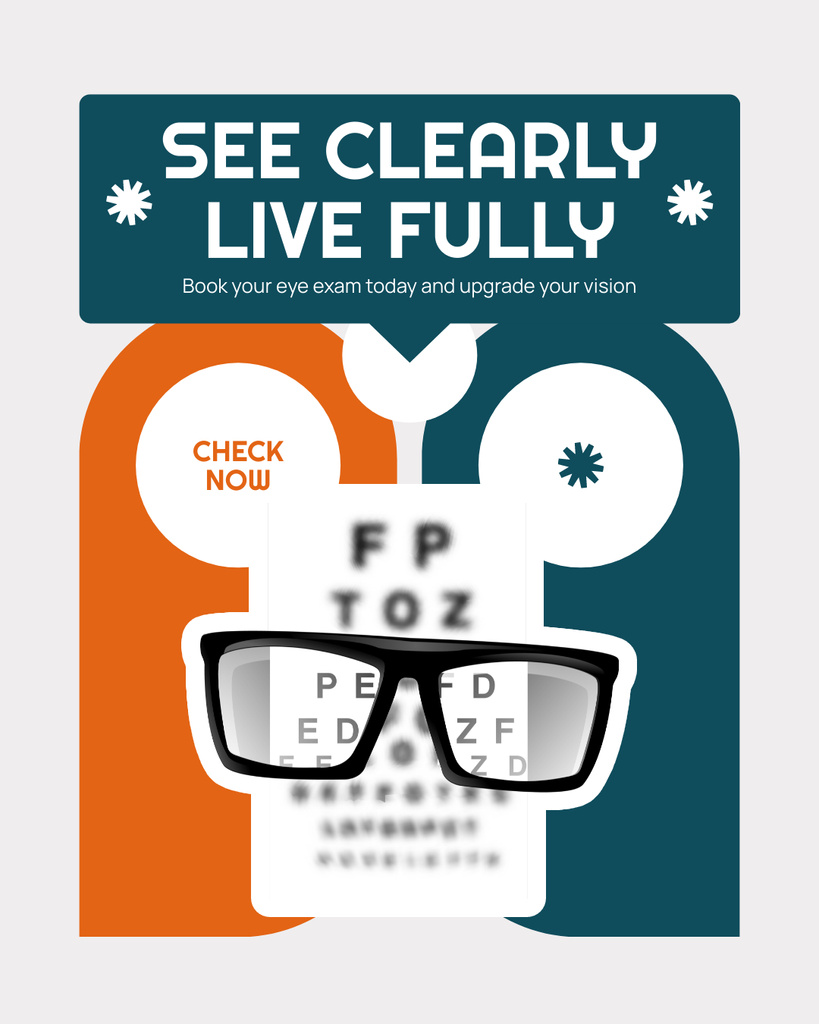 Platilla de diseño Offer of Glasses to Improve Vision Instagram Post Vertical