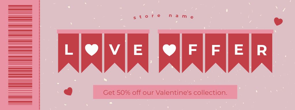 Voucher for Valentine's Day Collection Couponデザインテンプレート