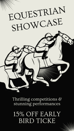 Brilliant Performance During Equestrian Competition Instagram Video Story Design Template