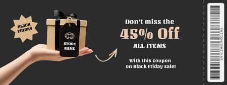 Black Friday Special Discount with Gift Coupon Design Template