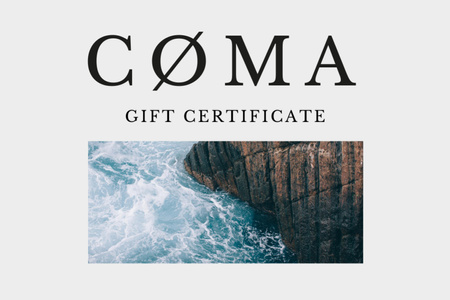 Designvorlage Accessories Offer with Ocean Wave für Gift Certificate