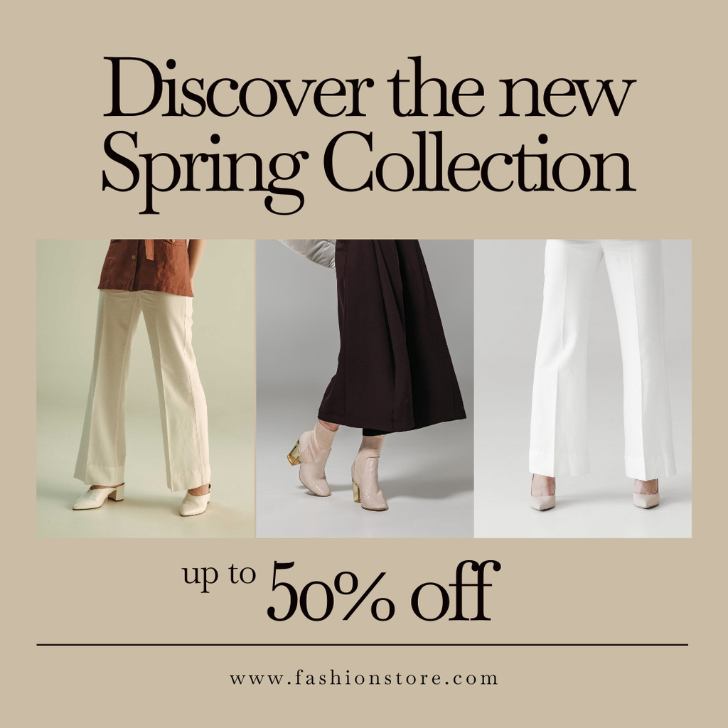 Collage of New Spring Collection With Discounts Instagram Design Template