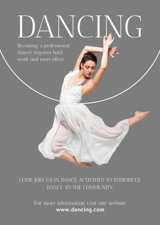 Platilla de diseño Description Of Professional Dancing Requirements And Dancer Performance Flayer