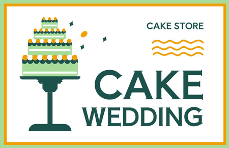 Пропозиція весільних тортів в кондитерській Business Card 85x55mm – шаблон для дизайну