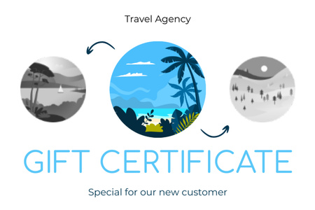 Yeni Müşteriler İçin Tur İndirimi Gift Certificate Tasarım Şablonu