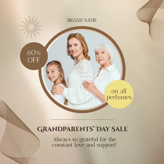 Grandparents' Day Sale On Beauty Products And Perfumes Instagram Design Template