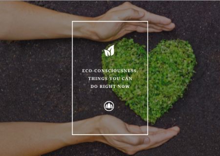 Eco-consciousness concept Card Šablona návrhu