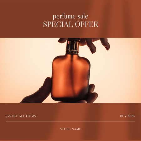 Modèle de visuel Offre spéciale de vente de parfums - Instagram