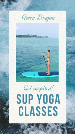 Ontwerpsjabloon van TikTok Video van Sup Yoga Classes Ad