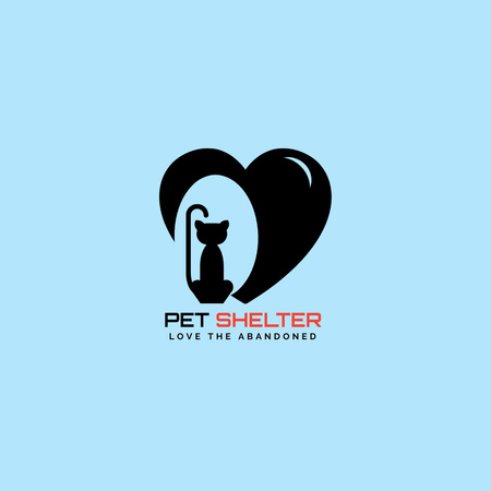 Ontwerpsjabloon van Logo van Pet shelter logo design
