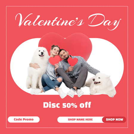 Valentine's Day Offers Instagram ADデザインテンプレート