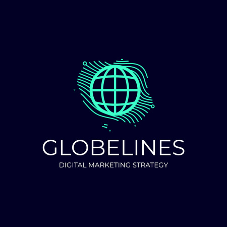 Maailmanlaajuinen digitaalisen markkinointitoimiston palvelun edistäminen Animated Logo Design Template
