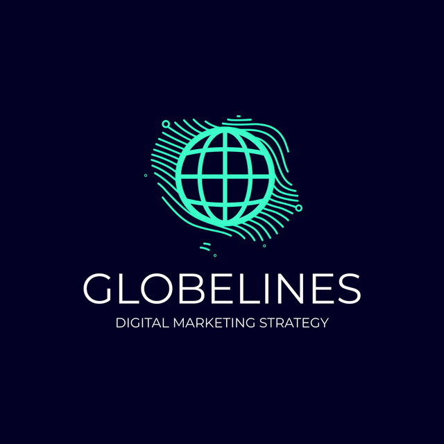 Global Digital Marketing Agency Service Promotion Animated Logo Modelo de Design